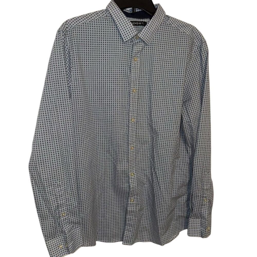 A[X]ist Men's Geometric Multicolor Button Down Shirt Large